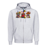 Heather Grey american gnomes Zipper Hoodie - FaDigitalArtStudio