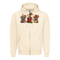 Sandshell american gnomes Zipper Hoodie - FaDigitalArtStudio