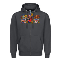Smoke american gnomes Zipper Hoodie - FaDigitalArtStudio