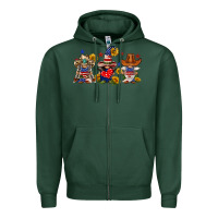 Sports Green american gnomes Zipper Hoodie - FaDigitalArtStudio