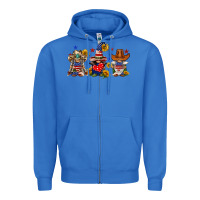 True Royal american gnomes Zipper Hoodie - FaDigitalArtStudio