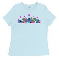 Baby Blue stitches Ladies Tee - AdoDesignShop