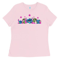 Bubblegum Pink stitches Ladies Tee - AdoDesignShop