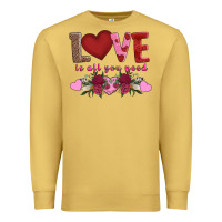 Antique Gold love is all you need Premium Sweatshirt - AdoDesignShop