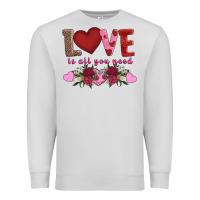 Dove Grey love is all you need Premium Sweatshirt - AdoDesignShop