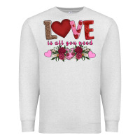 Oatmeal Heather love is all you need Premium Sweatshirt - AdoDesignShop