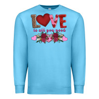 Ocean Blue love is all you need Premium Sweatshirt - AdoDesignShop