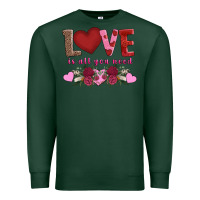 Sports Green love is all you need Premium Sweatshirt - AdoDesignShop