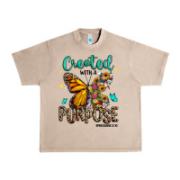 French Oak created with a purpose ephesians 2 10 Urban Heavy Tee - RanaPortraitStore