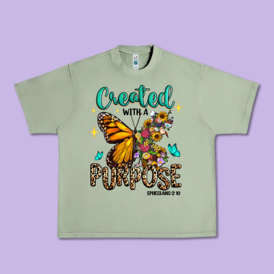 Created With A Purpose Ephesians 2 10 Urban Heavy Tee Designed By Ranaportraitstore