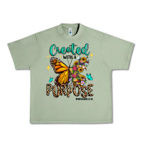Oil Green created with a purpose ephesians 2 10 Urban Heavy Tee - RanaPortraitStore