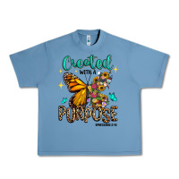 Pebble Blue created with a purpose ephesians 2 10 Urban Heavy Tee - RanaPortraitStore