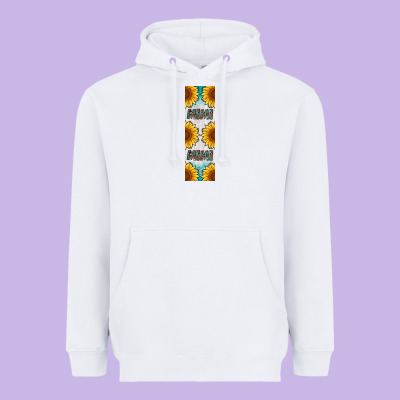 Mimi Sunflower Leopard  Pen Wrap Heavyweight Hoodie Designed By Artiststas