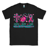 Black Faith Hope Cure Breast Cancer Awareness Classic Tee - texasbilliewilder