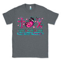 Charcoal Heather Faith Hope Cure Breast Cancer Awareness Classic Tee - texasbilliewilder