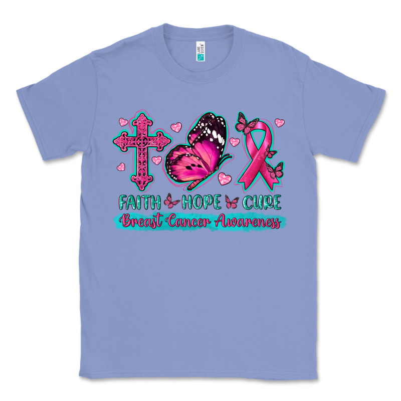 Faith Hope Cure Breast Cancer Awareness Classic Tee by texasbilliewilder | Teevron