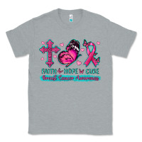 Heather Grey Faith Hope Cure Breast Cancer Awareness Classic Tee - texasbilliewilder