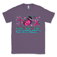 Lavender Faith Hope Cure Breast Cancer Awareness Classic Tee - texasbilliewilder