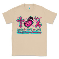 Mushroom Faith Hope Cure Breast Cancer Awareness Classic Tee - texasbilliewilder