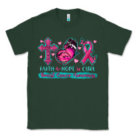 Sports Green Faith Hope Cure Breast Cancer Awareness Classic Tee - texasbilliewilder