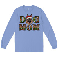 Colony Blue chriistmas dog mom with german shepherd Long Sleeve Tee - RanaPortraitStore