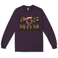 Plum chriistmas dog mom with german shepherd Long Sleeve Tee - RanaPortraitStore