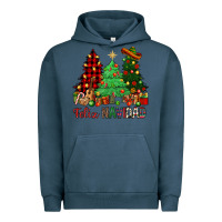 Pigment Midnight Navy Feliz Navidad Urban Hoodie - NancyCooperArtShop