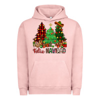 Pigment Salmon Feliz Navidad Urban Hoodie - NancyCooperArtShop