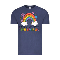 Vintage Denim if being gay was a choice i'd be gayer lol Vintage Tee - MaliasSmallBusiness