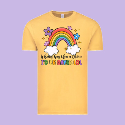 Vintage Tee if being gay was a choice i'd be gayer lol