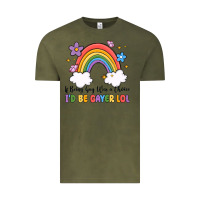 Vintage Olive if being gay was a choice i'd be gayer lol Vintage Tee - MaliasSmallBusiness