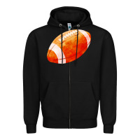 Black american football  pigskin  gridiron football Zipper Hoodie - FaDigitalArtStudio