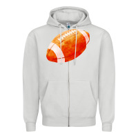Dove Grey american football  pigskin  gridiron football Zipper Hoodie - FaDigitalArtStudio