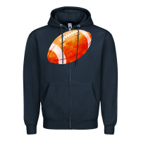 Navy american football  pigskin  gridiron football Zipper Hoodie - FaDigitalArtStudio