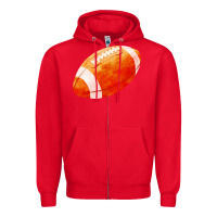 Red american football  pigskin  gridiron football Zipper Hoodie - FaDigitalArtStudio