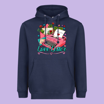 Love Letter With Typewriter Heavyweight Hoodie Designed By Adodesignshop