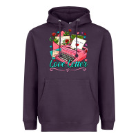 Plum love letter with typewriter Heavyweight Hoodie - AdoDesignShop