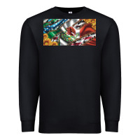 Black usa flag and mexico flag with sunflower and cowhide  license plate Premium Sweatshirt - Artiststas
