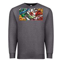 Charcoal Heather usa flag and mexico flag with sunflower and cowhide  license plate Premium Sweatshirt - Artiststas