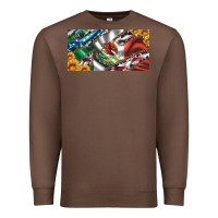 Chestnut usa flag and mexico flag with sunflower and cowhide  license plate Premium Sweatshirt - Artiststas