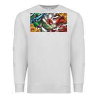Dove Grey usa flag and mexico flag with sunflower and cowhide  license plate Premium Sweatshirt - Artiststas