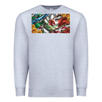 Heather Grey usa flag and mexico flag with sunflower and cowhide  license plate Premium Sweatshirt - Artiststas