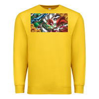 Lemon usa flag and mexico flag with sunflower and cowhide  license plate Premium Sweatshirt - Artiststas