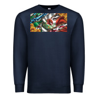 Navy usa flag and mexico flag with sunflower and cowhide  license plate Premium Sweatshirt - Artiststas