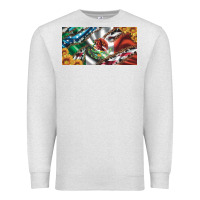 Oatmeal Heather usa flag and mexico flag with sunflower and cowhide  license plate Premium Sweatshirt - Artiststas