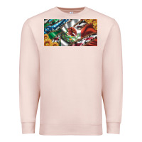 Pale Pink usa flag and mexico flag with sunflower and cowhide  license plate Premium Sweatshirt - Artiststas