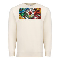 Sandshell usa flag and mexico flag with sunflower and cowhide  license plate Premium Sweatshirt - Artiststas