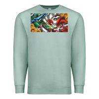 Seafoam usa flag and mexico flag with sunflower and cowhide  license plate Premium Sweatshirt - Artiststas