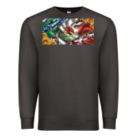 Smoke usa flag and mexico flag with sunflower and cowhide  license plate Premium Sweatshirt - Artiststas