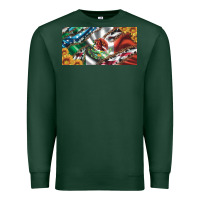 Sports Green usa flag and mexico flag with sunflower and cowhide  license plate Premium Sweatshirt - Artiststas